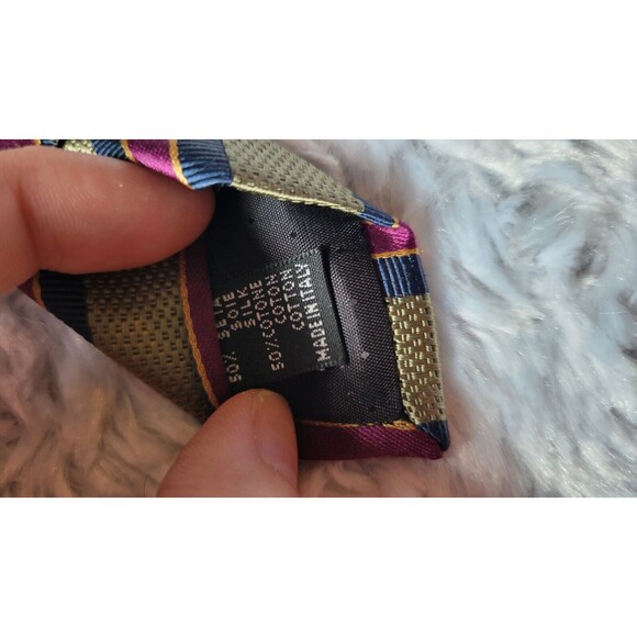 vintage mark pendleton mens tie blend made in italy striped classic width - Picture 5 of 6